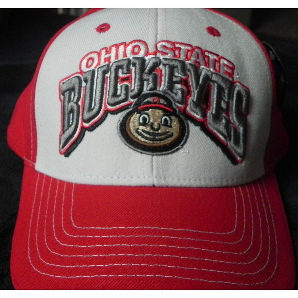 Ohio State Buckeyes Top of the World Brutus Adjustable Hat – Red Gray